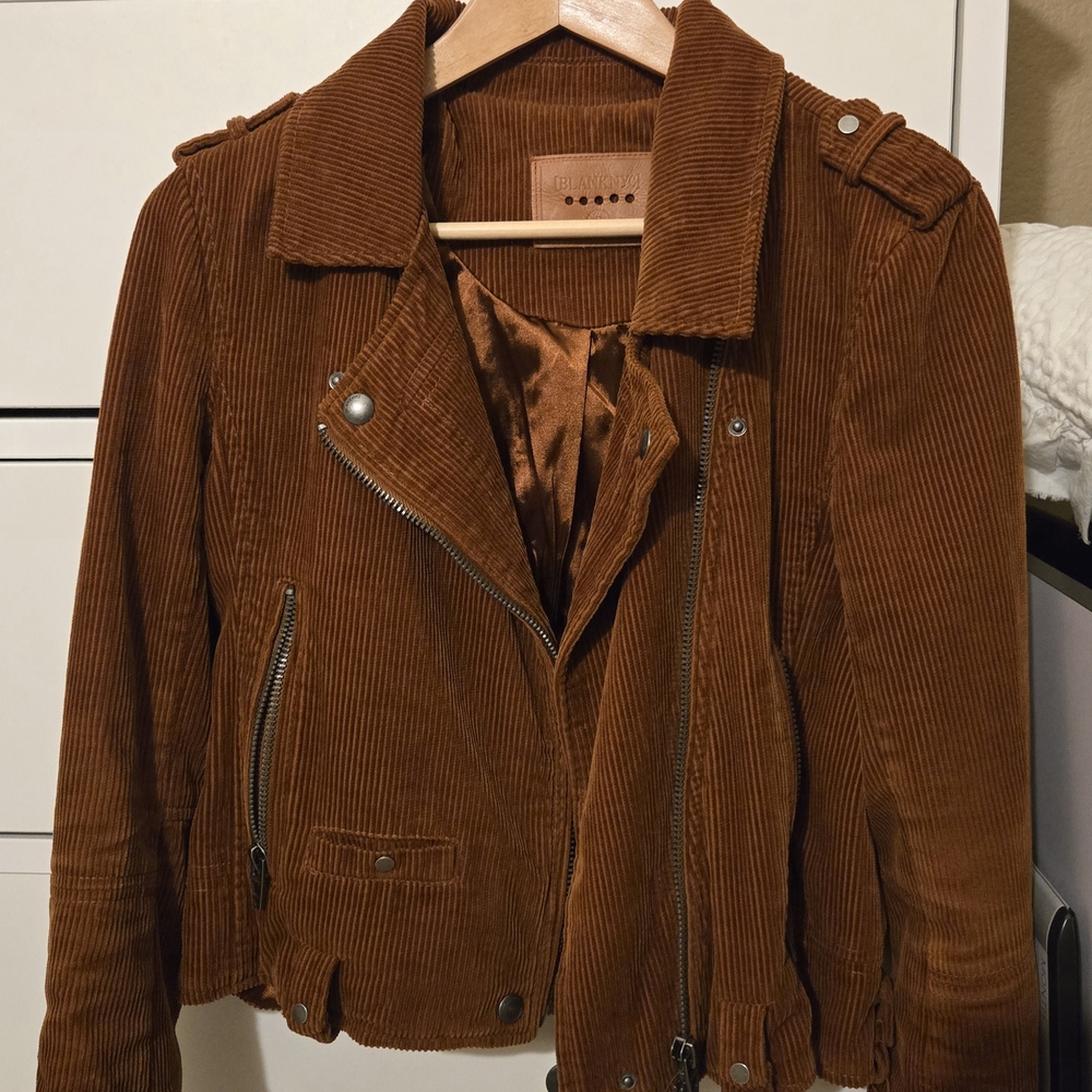 Blank NYC Rust Corduroy Utility Jacket
